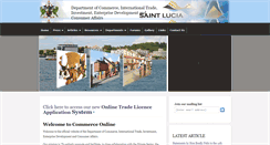 Desktop Screenshot of commerce.gov.lc