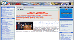 Desktop Screenshot of 2001-2009.commerce.gov